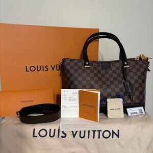 NEW Louis Vuitton Damier Ebene Hyde Park Bag with Dust Bag and Original Box